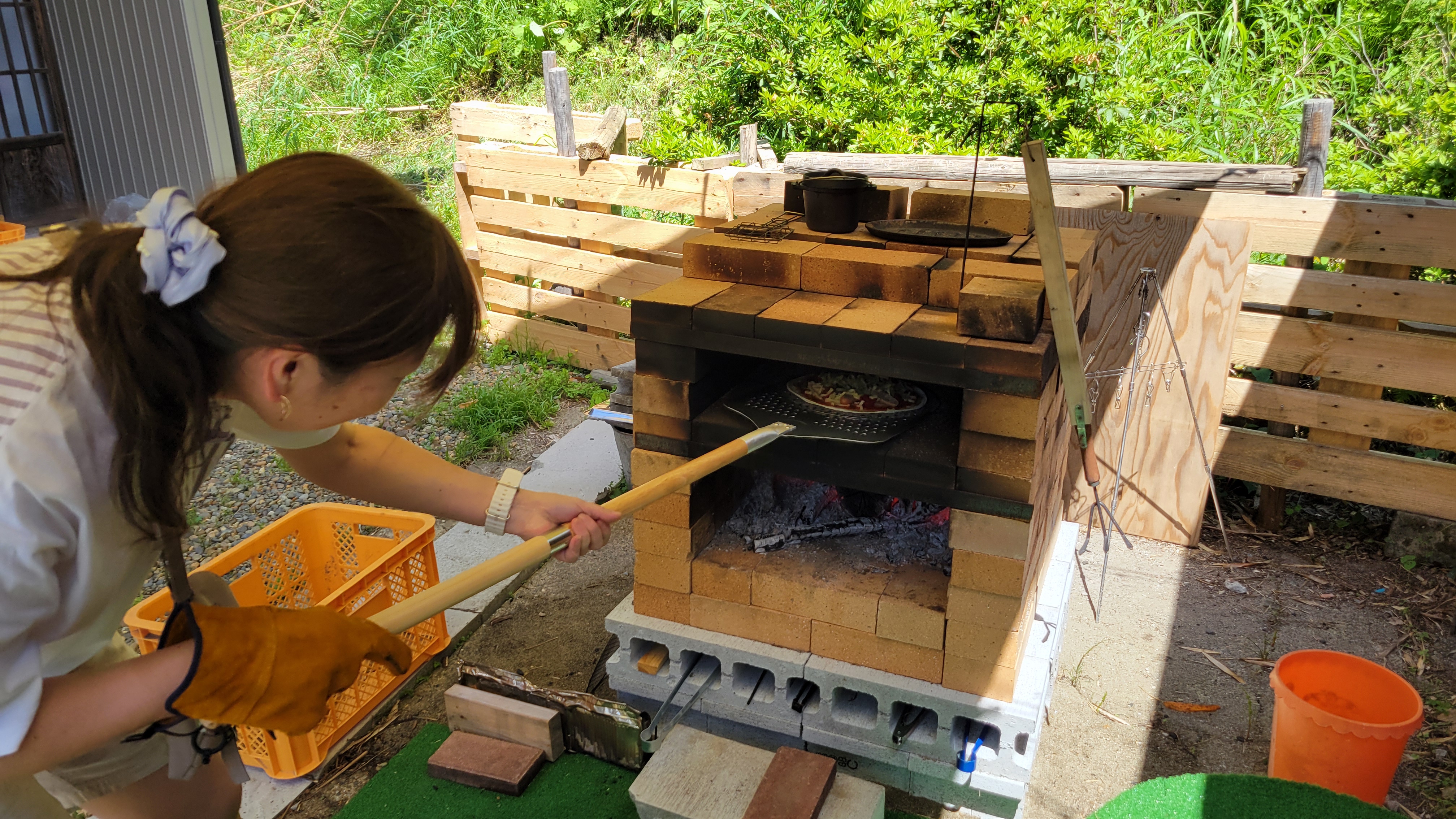 DIYピザ窯でピッツァパーティー